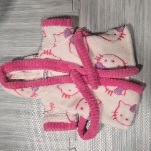 Build-A-Bear Hello Kitty Pink and White Plush Toy Robe Sleepwear